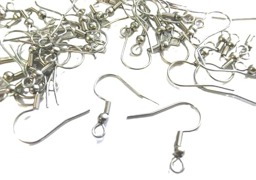 50 Ohrhaken chirurgischer Edelstahl französische Fischhaken #S083 | Ohrringe Schmuck basteln, Rohlinge, Ohrhänger, Ohrringhaken