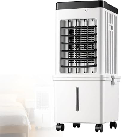 DzkZen Tragbare Klimaanlage, Ventilator mit Fernbedienung, 15-Liter-Tank, 90°-Weitwinkel-Luftauslass, 3-stufiger Ventilator, für Zuhause und Büro