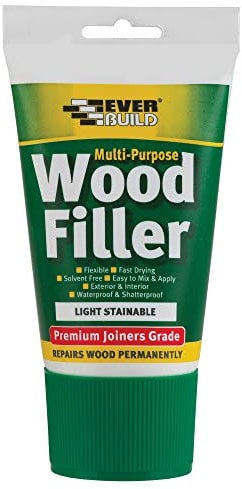 Everbuild Multipurpose Wood Filler – Ideal For Filling Small Imperfections – Sandable – Light Stainable – Easy Squeeze Tube – 100ml