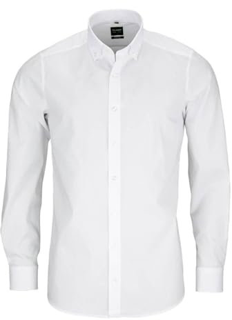 OLYMP Herren Hemd Level Five Body Fit Langarm B.D. 36 Weiß