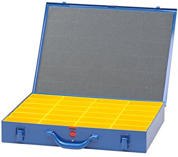 hünersdorff Metall-Kleinteile-Koffer 24 Einsatzboxen, dunkelblau, 1 Stück, 620700