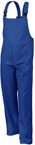 Qualitex Schweißerschutzhose Arbeits-Latzhose 370 EN470-1/531 flammhemmend - Kornblau - Größe: 60