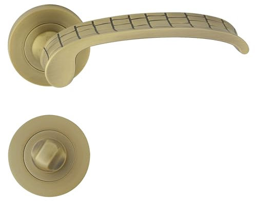 DOMINO Poignée de porte pour WC et salle de bain Bronze mat