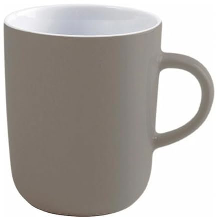 KAHLA 575335A72648C Pronto Colore Becher 0,35 l warm gray|brauner Becher mit Henkel aus Porzellan