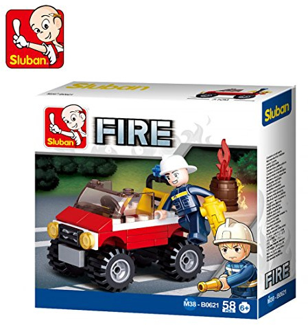 Sluban Fire Police Car 58 Pcs, Medium
