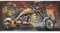 Vintage Line Handgefertigtes Metallbild 3D-Optik Verschiedene Größen Kunst Bild Wandbild (Metallbild Custom Bike (ca. 140x70 cm))