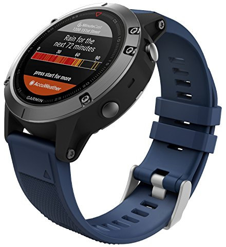 MoKo Cinturino Compatibile con Garmin Fenix 7/6/6 Pro/5/5 Plus/Epix Gen 2/Forerunner 935/945/Instinct 2/MARQ, 22mm Quick Fit Braccialetto di Ricambio in Morbido Silicone, Blu Notte