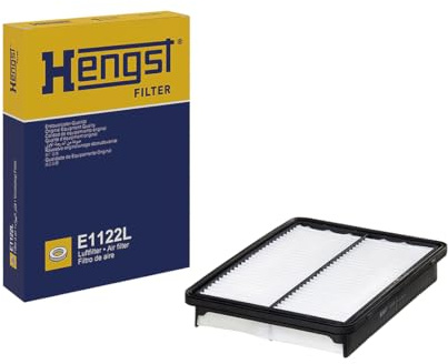 HENGST - Luftfilter E1122L - Luft-Filtereinsatz für KFZ | Hochwertiger Motorluftfilter für Otto- oder Dieselmotor - Schutz für Motoren - Wasserbeständig