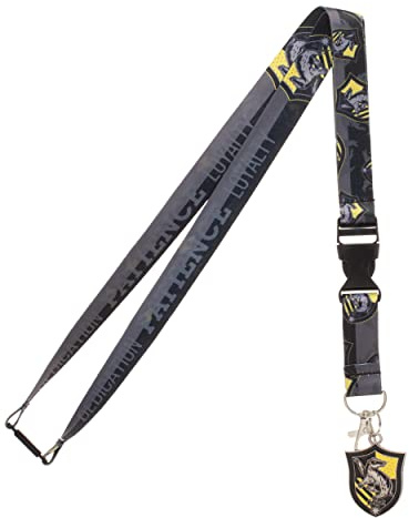 Harry Potter Hufflepuff ID Badge Holder Breakaway Lanyard Keychain