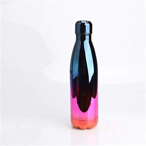 Gradient Coke Bottle Mug Personality Student Cup Sports Outdoor Blue Pink 500ml