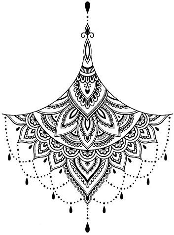 Mandala Tattoo Brust Tattoo Underboob Tattoo Festival Tattoo AL008 Party Tattoo