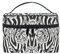 Zebra Blume Kunst Kosmetiktasche Organizer Reißverschluss Make up Taschen Kulturbeutel Kosmetiktasche Waschtasche für Damen Mädchen Frauen
