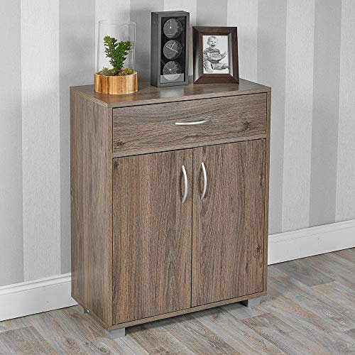 URBNLIVING Wooden Free Standing Storage Cabinet (Oak)