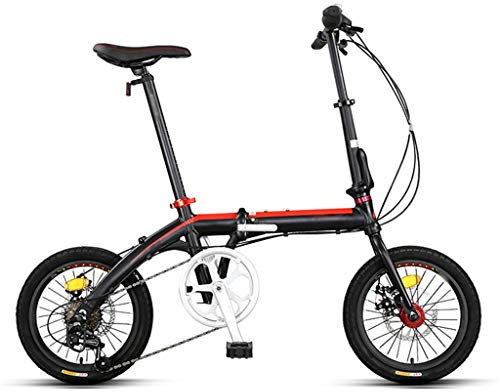 TYXTYX 16 Zoll Klapprad Faltrad Mountainbikes Leichte Geschwindigkeit Klappfahrrad Folding Bike,Alurahmen,Outdoor-Radfahren,leichtes Mini-Klapprad,7 Gang