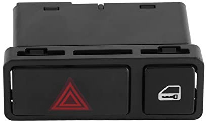 Warnblinkschalter mit Zentralverriegelung | 61318368920 | Hochwertiger Notlichtschalter & Türsperrschalter | Einfache Installation für 3er E46 E53 E85 325 X5 61318368920 (Kunststoff schwarz)