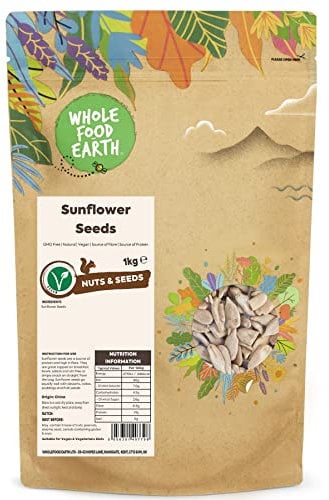 Wholefood Earth Sunflower Seeds - 1kg - Natural - High Fibre - Source of Protein