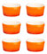 BigDean 6x Ragout Fin-Schalen 9 cm 200 ml - Orange - Feuerfest - Aus Keramik - Für Creme Brulee, Würzfleisch, Dessert, Schokoküchlein - Förmchen, Schälchen