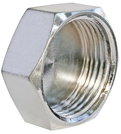 SOMATHERM FOR YOU, Bouchon laiton chromé femelle 15/21 - Sachet de 2 pièces pour raccordements plomberie - Compatible avec tous raccords laiton à filetage - Étanchéité avec joint plat