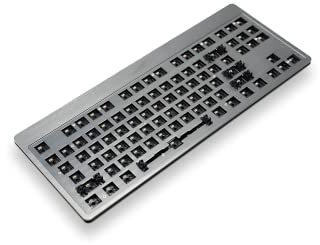 MOUNTAIN Everest Core Barbone Gaming Keyboard - Mit Support für hot-swappable Cherry MX-Style Switches, Aluminum-Faceplates und USB Type-C - US ANSi - grau