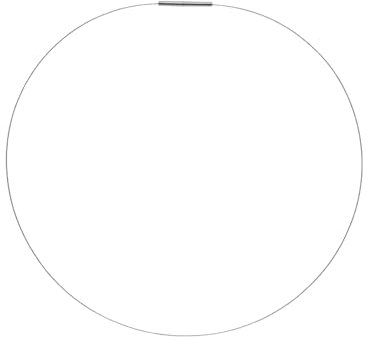 Edellis Damen Edelstahl Collier Halsreif Bajonett Drehverschluß Halskette ca. 1mm Hochwertiger Edelstahlreif (60)