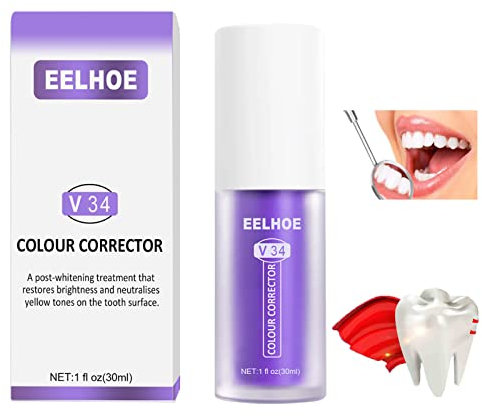 Toothpaste, Zahnreinigungs Zahnpasta,Farbkorrekturzähne, Zahnpasta für empfindliche Zähne,Teeth Whitening Sensitive Teeth Toothpaste,für Frischer Atem, Mundpflege (Purple)