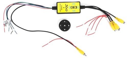 Dioche Video Switcher, Video Umschalter Cinch Intelligent Car Video Switcher Converter 4 Input 1 Output Switch Video System Autoteile