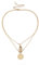 Mesnt Ketten Damen Set, Mehrlagige Halskette Damen Hülse Geschichtete Halskette Geschenk für Sie Frauen Mama Oma Freundin Muttertagsgeschenk Valentinstag, 2 Schicht, Gold, 50CM