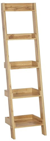 Beliani Libreria a scala 4 ripiani legno chiaro scaffale inclinato moderno contemporaneo