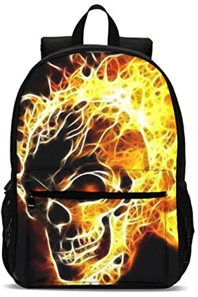 ACMEDE Laptop Rucksack Schulrucksack Jungen Teenager Schulranzen School Bags for Boys Schultaschen Groß Kapazität Rucksäcke Männer Totenkopf Print Design Reise Daypack (Stil 1)