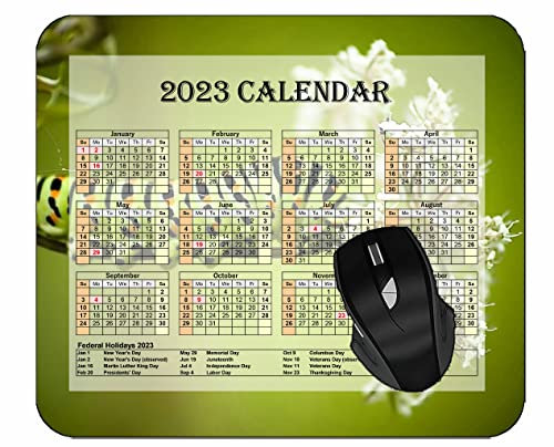 YENDOSTEEN Mauspad 2024 Kalender,Caterpillar Grass Flowers White Gaming Mauspad PAD#267 220 * 180 * 3 mm