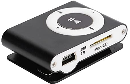 Mini Lecteur Mp3,Mini Lecteur Mp3,Lecteur Mp3 sans Ecran,Mini Lecteur De Musique,Lecteur Multimédia De Musique Numérique Portable Minimp3 Backclip Player avec Écouteurs Et Câble USB (Le Noir)