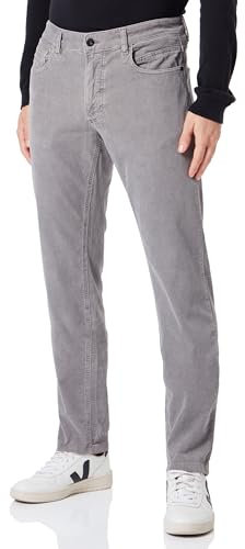 camel active Herren Regular Fit 5-Pocket Cordhose Grau, menswear-38/30