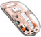 MAGIC-REFINER Mouse Wireless Ricaricabile, 2.4Ghz e Bluetooth 5.0 Silenzioso Mouse Senza Fili Ottico Ultra Sottile 2400 DPI, Mouse Gaming Trasparente, Batteria Visibile, per Laptop/PC/Mac, Rosa