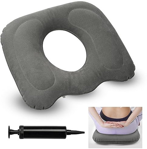 Hämorrhoiden Sitzkissen, Donut Kissen, Sitzring Steißbein Entlastung, Sitzkissen Aufblasbar, Steißbeinkissen, Orthopädisches Sitzkissen für Bürostuhl Auto Rollstuhl Coccyx Ischias-Rückenschmerzen