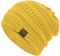Durio Strickmütze Damen Mütze für Frauen Wintermütze Beanie Mütze Grobstrick Mütze Weich Hellgelb Einheitsgröße