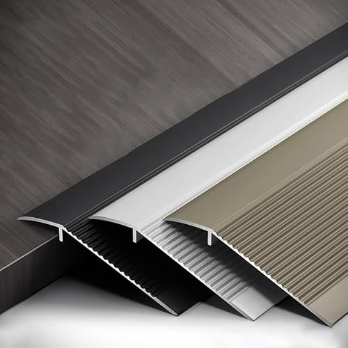 10cm Extra Wide Floor Transition Strip Aluminum,threshold Ramps For Doorways,for Laminate Doorway Edge Threshold From 0.6in To 1.8in, Black , Gray , Silver , Gold , Champagne ( Color : Black , Size :
