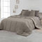 SOMNI HOME Couette Bicolore Temperee Éderedon Chaude Double Couleur pour Lit 100/105 cm Duvet Matelassé à Carreaux Épais Couette Confortable Légere Qualité 400 g Beige - Sable 200 x 260 cm