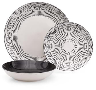 Servizio di Piatti da Tavola in Porcellana Himba 18 Pezzi
