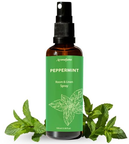 Peppermint Air Freshener Spray for Room, Linen & Pillow 100ml by Aromafume | Made with Pure Peppermint Essential Oil | Aromatherapy Spray to Refresh & Revitalize | Mist for Bedding, Fabrics