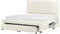 Bett Samt beige Creme Schubladen Lattenrost 180x200 cm Chesterfield Stil Lievin