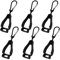 SRTSTR Lot de 6 Porte-gants de Travail Pinces à Gants avec Mousqueton Porte Gants Attache Multifonctionnelle Clip de Gants Protection Pince à Gants pour Jardin Gants Clé Casque Serviette (Noir)