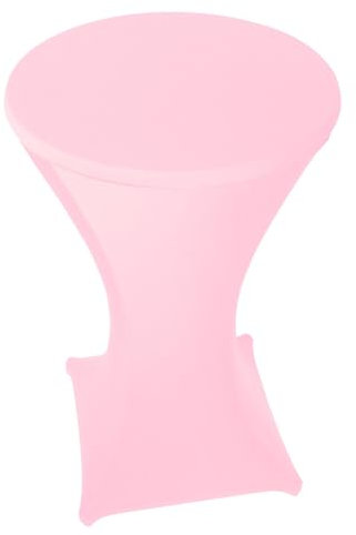 Stoff-Kollektion - Stretch Stehtischhusse 70cm aus Polyester & Stretch – Bügelfrei & Waschbar bis 40°C – Gummierte Fußtasche & passgenau - Tischhussen für Hochzeiten, Partys & Events - ROSA