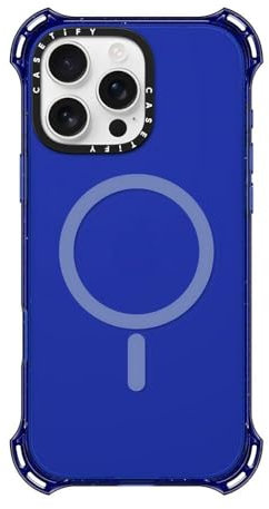 CASETiFY Bounce iPhone 16 Pro Max Case [Shockproof / 21.3ft. 6X Military Grade Drop Protection/Compatible with Magsafe] - Cobalt Blue