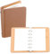 PATIKIL 6 Ring Binder Cover, A7 Leder Notizbuch Binder Mini Nachfüllbarer Loose Leaf Personal Planner mit 50 Blatt Papier, Braun