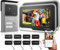 TMEZON Videocitofono WiFi Bifamiliare, 2 Fili Video Citofono 7’’ IP Monitor Touchscreen e Campanello Esterno con Telecamera Visione Notturna,APP/Carta RFID Unlock,Connessione Wifi TuyaSmart