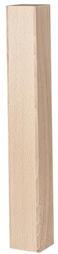 STOLMET Tischbein Möbelfüß Füß Für Möbel Tischfüß 1 Stück 73 cm Moderner Stil Buchenholz Unlackiert Tisch
