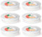 Tradineur - Pack de 6 Fiambreras Redondas para tortillas - Capacidad de 2 Litros - Fabricado en plástico - Apto para microondas y congelador - Ø 24,5 x 6,5 cm