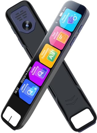 WingFly Scan Reader Pen, 134 Sprachen Scan Translator Pen, 10.2 cm Touchscreen Smart Reading Pen for Legasthenie, Elderly, Kids, Students, Offline Scan Translation for 13 Languages