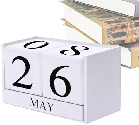 Hochzeits -Countdown -Kalender Block - Holzblock Countdown Hochzeitskalender | Desktop Monatsdatum Display Wohnheimdekor für Fensterbänke, Kamine, Schreibtische, Bücherregale