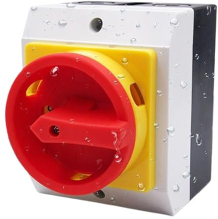 NevPuose Circuit scellé de charge, interrupteur de changement manuel, Breaker rotatif 20 A Isolation de charge, contrôle principal à 4 pôles 380 V Boîte à poussière de coupe rotative de 380 V pour la